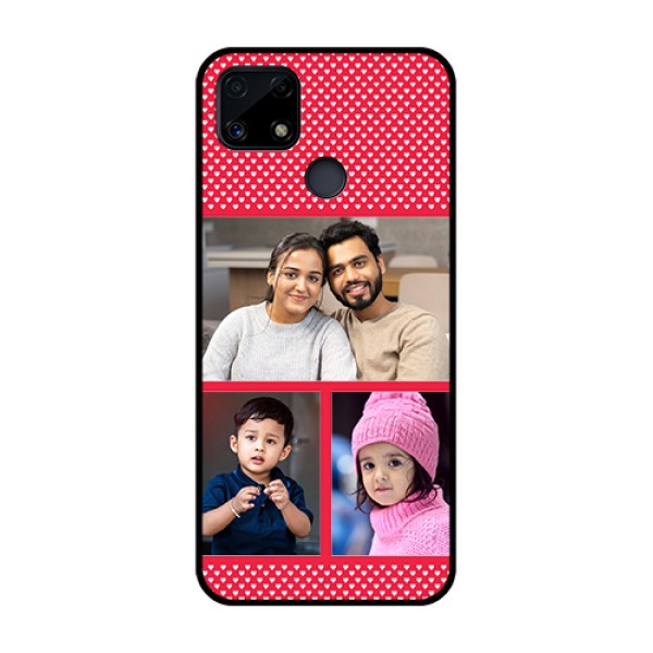 Realme Narzo 20 Personalized Glass Phone Case  - Bulk Pic Upload Design