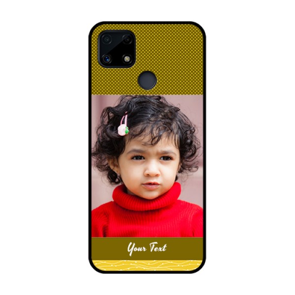 Realme Narzo 20 Custom Glass Phone Case  - Simple Green Color Design