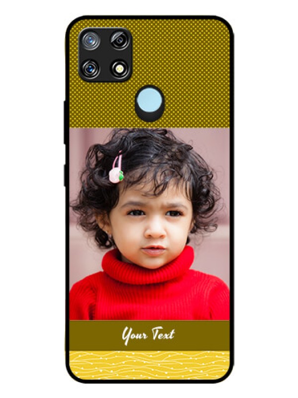 Custom Realme Narzo 20 Custom Glass Phone Case  - Simple Green Color Design