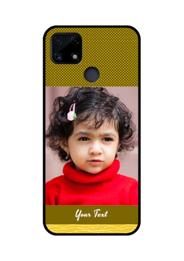 Realme Narzo 20 Custom Glass Phone Case  - Simple Green Color Design