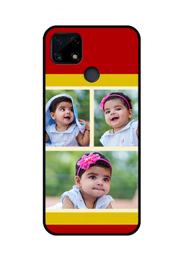 Realme Narzo 20 Custom Glass Mobile Case  - Multiple Pic Upload Design
