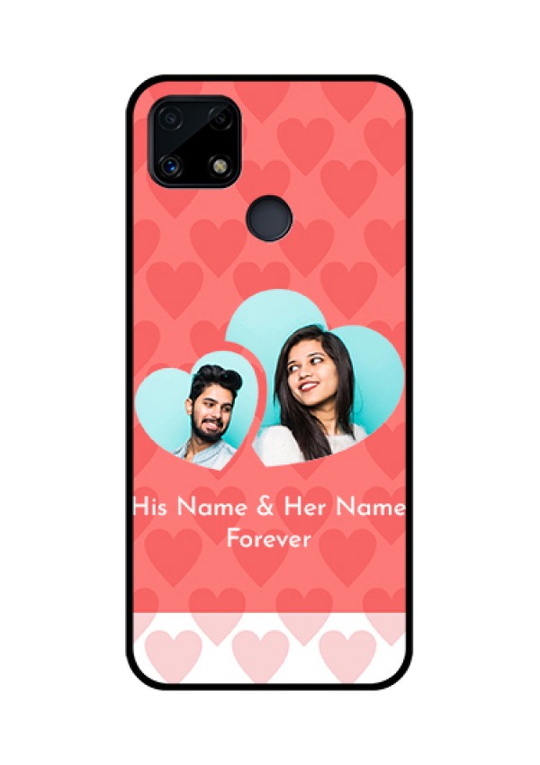 Realme Narzo 20 Personalized Glass Phone Case  - Couple Pic Upload Design