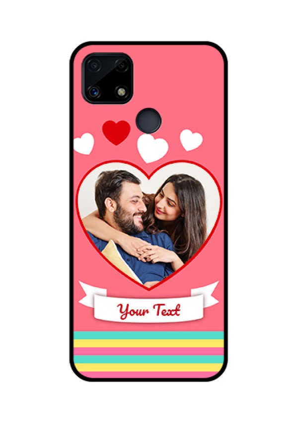 Realme Narzo 20 Photo Printing on Glass Case  - Love Doodle Design