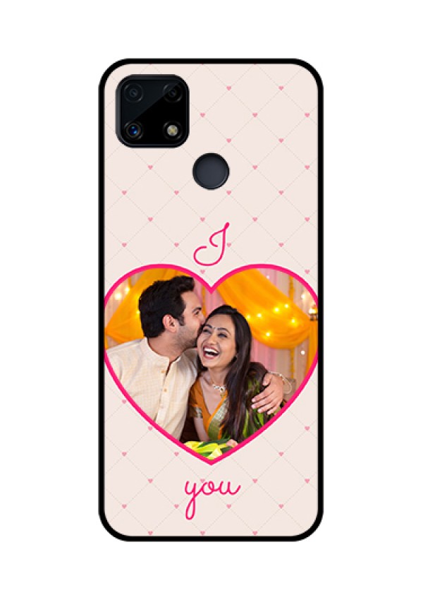 Realme Narzo 20 Custom Glass Mobile Case  - Heart Shape Design