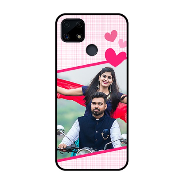 Realme Narzo 20 Custom Glass Phone Case - Love Shape Heart Design Realme Narzo 20 Custom Glass Phone Case - Love Shape Heart Design