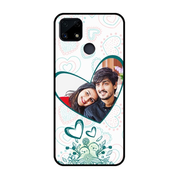 Realme Narzo 20 Photo Printing on Glass Case  - Premium Couple Design