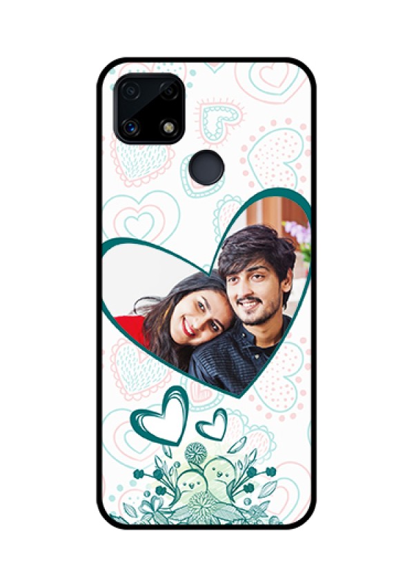 Realme Narzo 20 Photo Printing on Glass Case  - Premium Couple Design