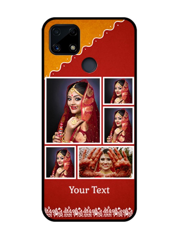 Custom Realme Narzo 20 Personalized Glass Phone Case  - Wedding Pic Upload Design