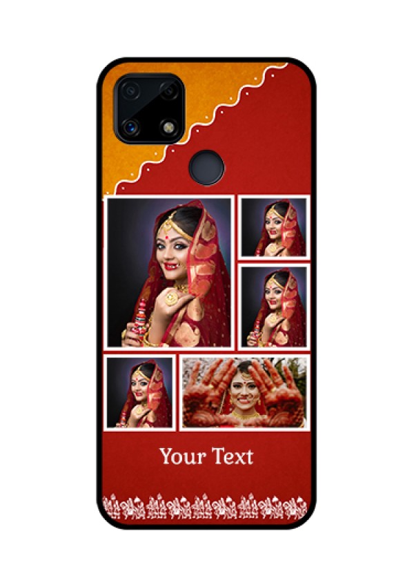 Realme Narzo 20 Personalized Glass Phone Case  - Wedding Pic Upload Design