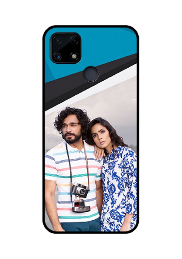 Realme Narzo 20 Photo Printing on Glass Case  - Simple Pattern Photo Upload Design