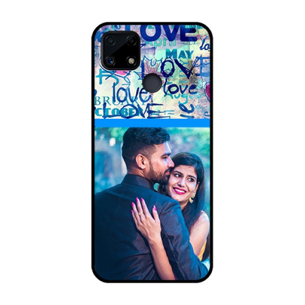Realme Narzo 20 Custom Glass Mobile Case  - Colorful Love Design