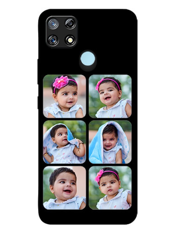 Custom Realme Narzo 20 Photo Printing on Glass Case  - Multiple Pictures Design