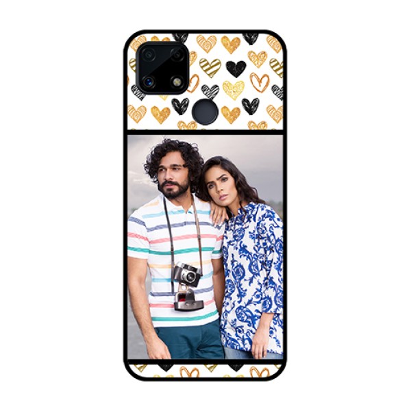 Realme Narzo 20 Photo Printing on Glass Case  - Love Symbol Design