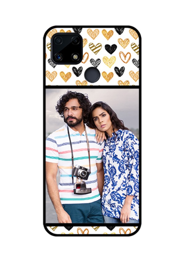 Realme Narzo 20 Photo Printing on Glass Case  - Love Symbol Design