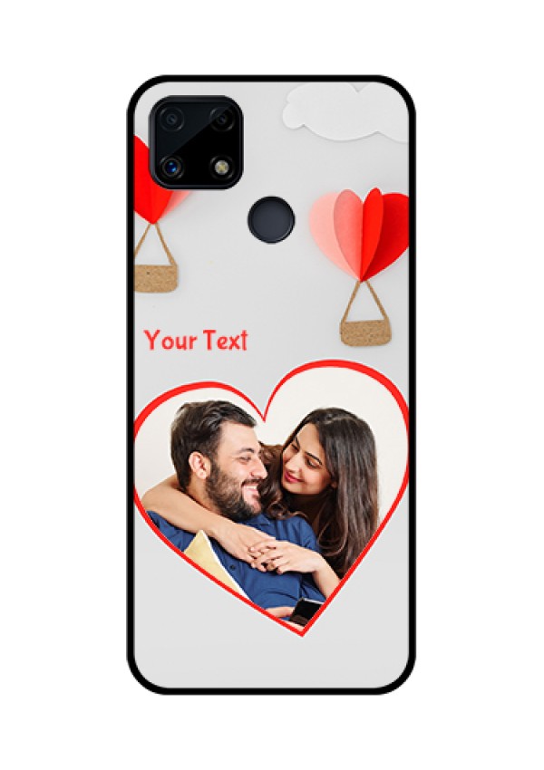 Realme Narzo 20 Custom Glass Mobile Case  - Parachute Love Design