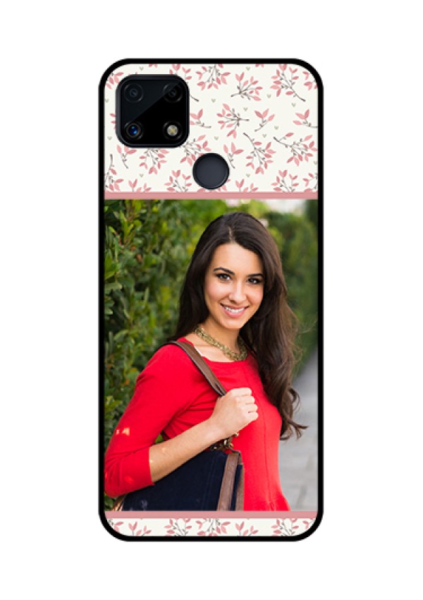Realme Narzo 20 Custom Glass Phone Case  - Premium Floral Design