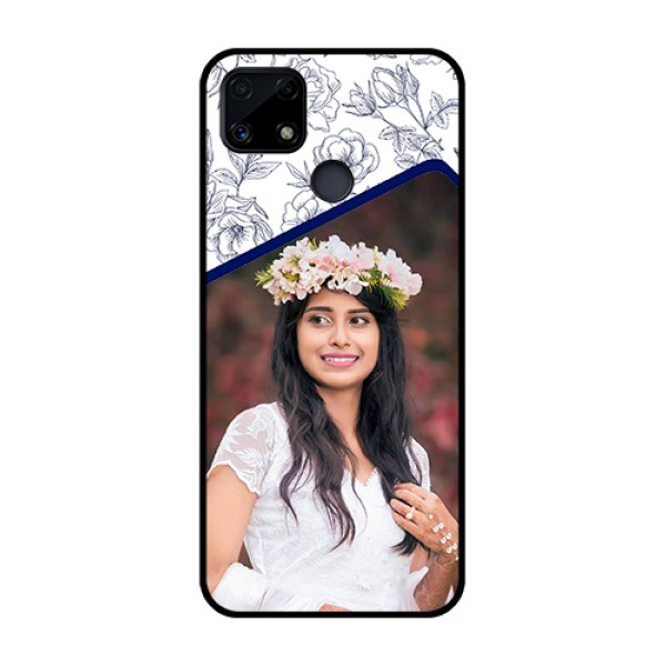 Realme Narzo 20 Personalized Glass Phone Case  - Premium Floral Design