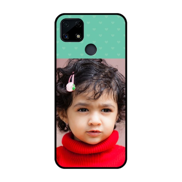 Realme Narzo 20 Custom Glass Phone Case  - Lovers Picture Design