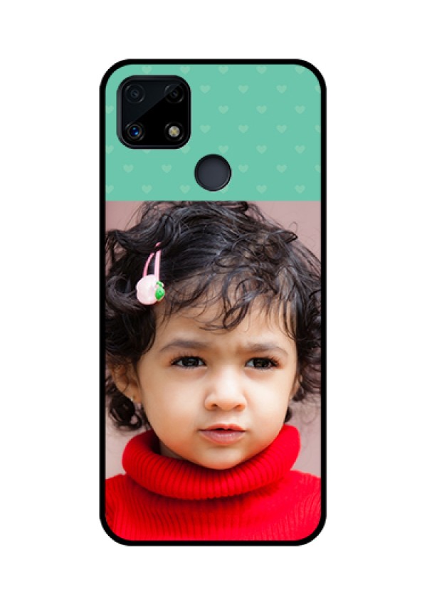 Realme Narzo 20 Custom Glass Phone Case  - Lovers Picture Design