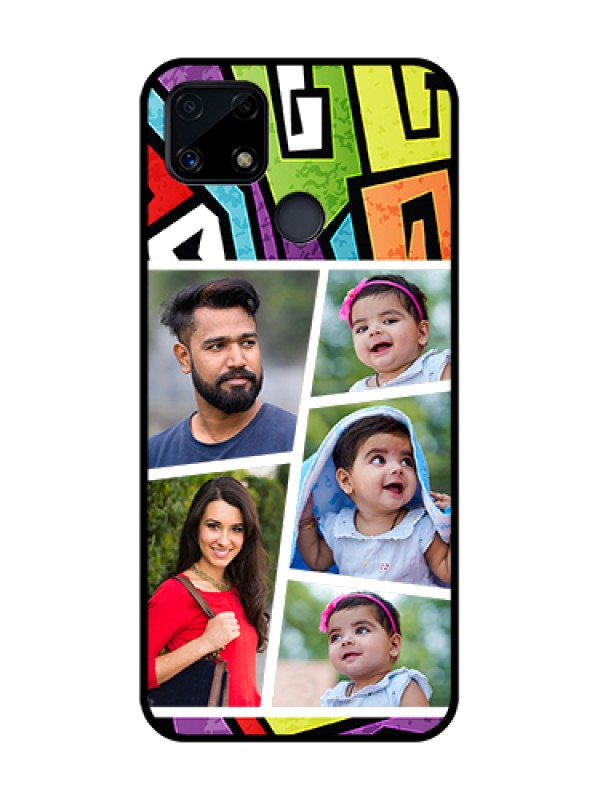 Custom Realme Narzo 20 Custom Glass Phone Case  - Graffiti pattern Design