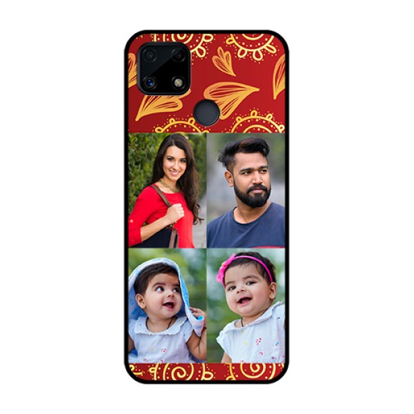 Realme Narzo 20 Photo Printing on Glass Case - 4 Image Traditional Design Realme Narzo 20 Photo Printing on Glass Case - 4 Image Traditional Design