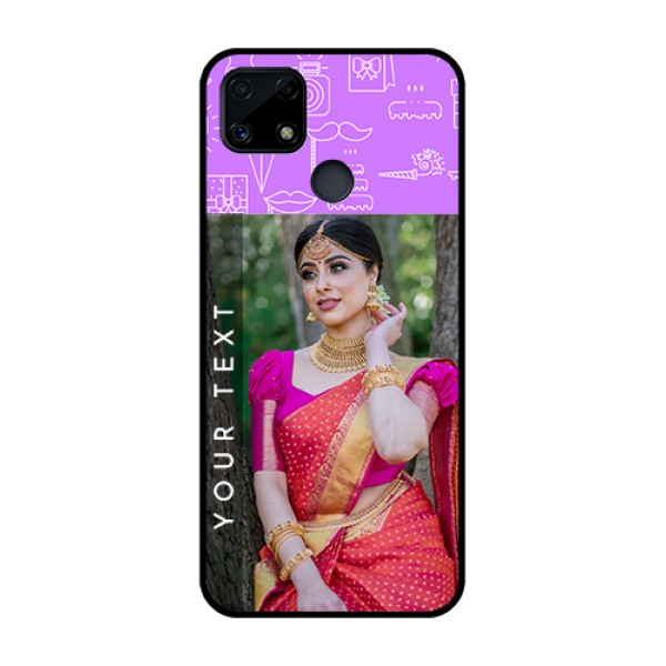 Realme Narzo 20 Custom Glass Mobile Case - Birthday Icons Design Realme Narzo 20 Custom Glass Mobile Case - Birthday Icons Design