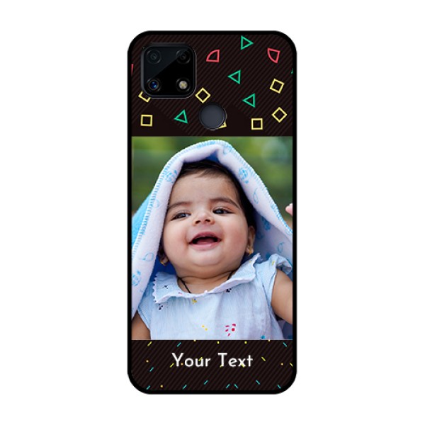 Realme Narzo 20 Custom Glass Phone Case - with confetti birthday design Realme Narzo 20 Custom Glass Phone Case - with confetti birthday design