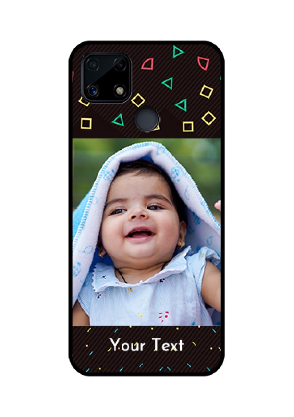 Realme Narzo 20 Custom Glass Phone Case  - with confetti birthday design