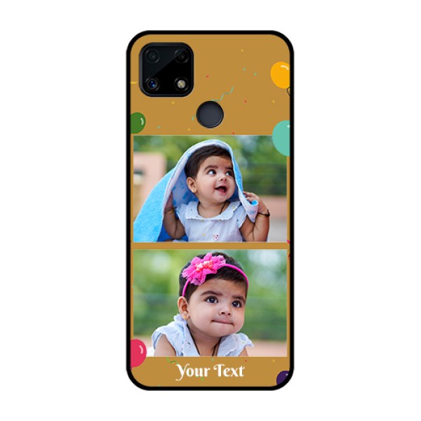 Realme Narzo 20 Personalized Glass Phone Case  - Image Holder with Birthday Celebrations Design