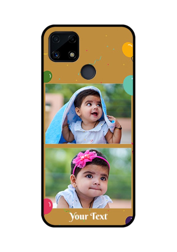 Realme Narzo 20 Personalized Glass Phone Case  - Image Holder with Birthday Celebrations Design