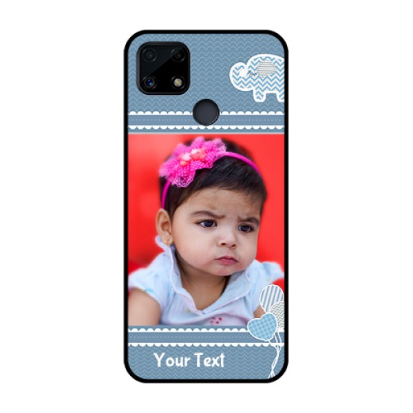 Realme Narzo 20 Photo Printing on Glass Case  - with Kids Pattern Design