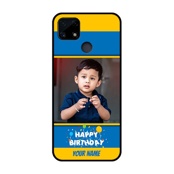 Realme Narzo 20 Custom Glass Mobile Case  - Birthday Wishes Design