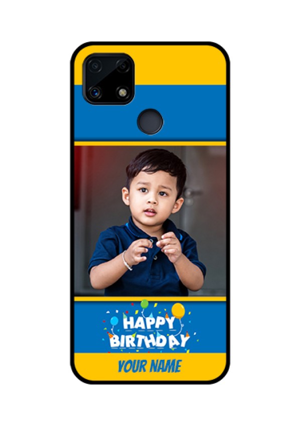 Realme Narzo 20 Custom Glass Mobile Case  - Birthday Wishes Design