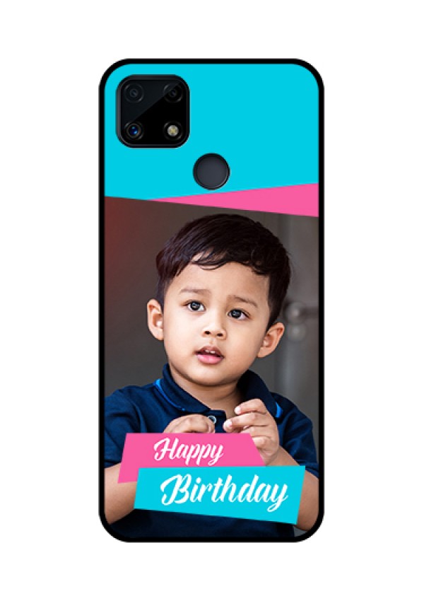 Realme Narzo 20 Personalized Glass Phone Case  - Image Holder with 2 Color Design