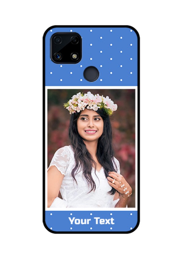 Realme Narzo 20 Photo Printing on Glass Case  - Polka dots design
