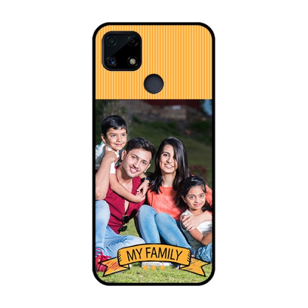 Realme Narzo 20 Custom Glass Phone Case  - My Family Design