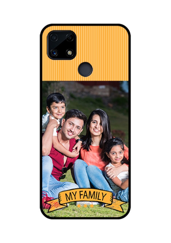 Realme Narzo 20 Custom Glass Phone Case  - My Family Design