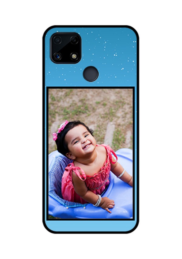 Realme Narzo 20 Custom Glass Mobile Case  - Wave Pattern Colorful Design