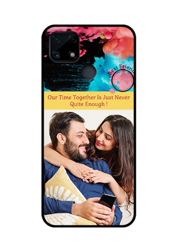Realme Narzo 20 Custom Glass Mobile Case  - Quote with Acrylic Painting Design