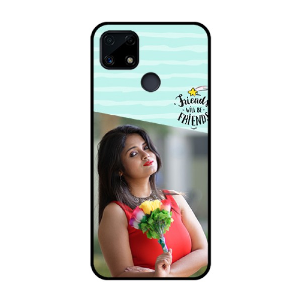 Realme Narzo 20 Custom Glass Phone Case  - Friends Picture Icon Design