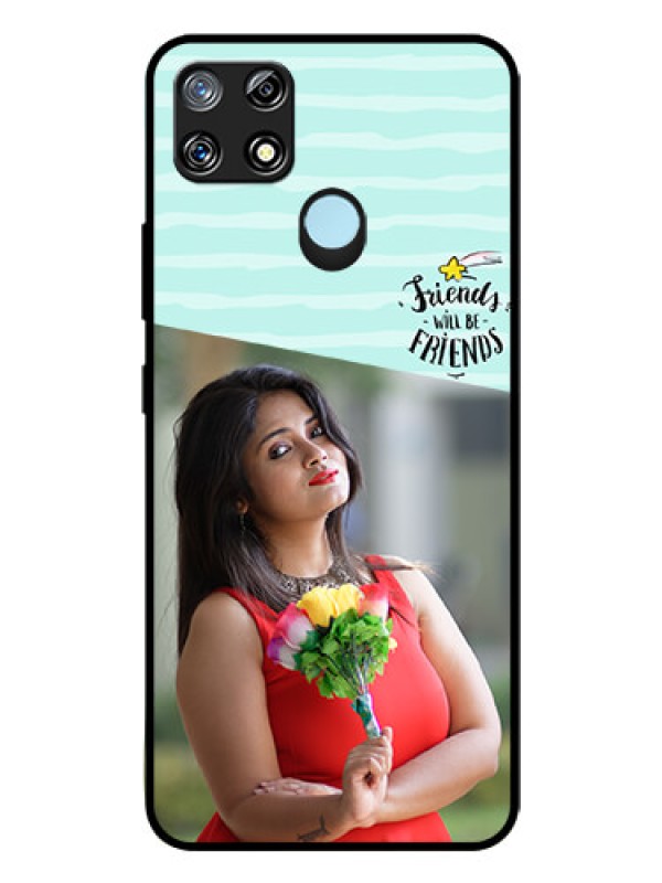 Custom Realme Narzo 20 Custom Glass Phone Case  - Friends Picture Icon Design