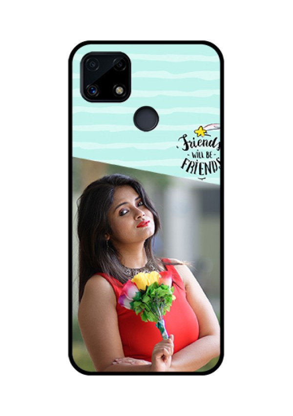 Realme Narzo 20 Custom Glass Phone Case  - Friends Picture Icon Design