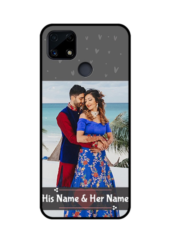 Realme Narzo 20 Custom Glass Mobile Case  - Buy Love Design with Photo Online