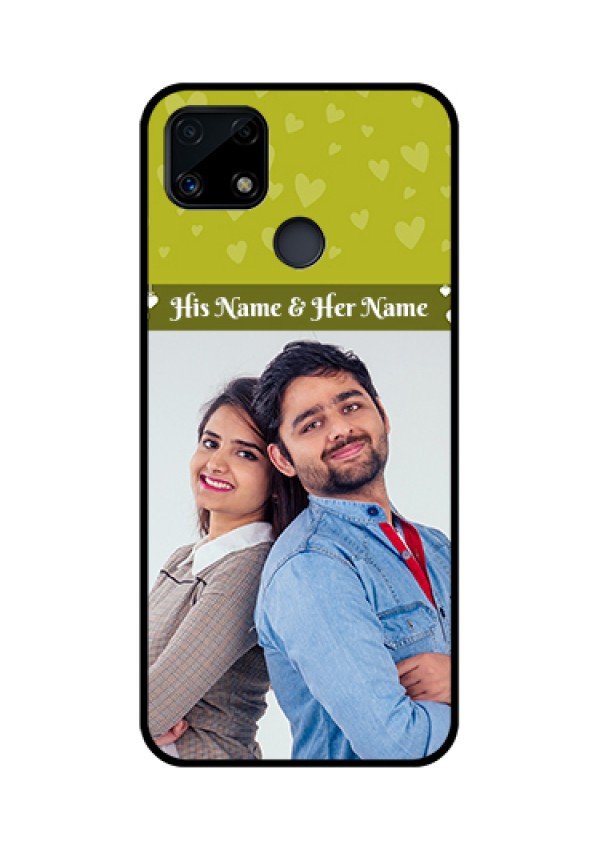 Realme Narzo 20 Custom Glass Phone Case  - You & Me Heart Design