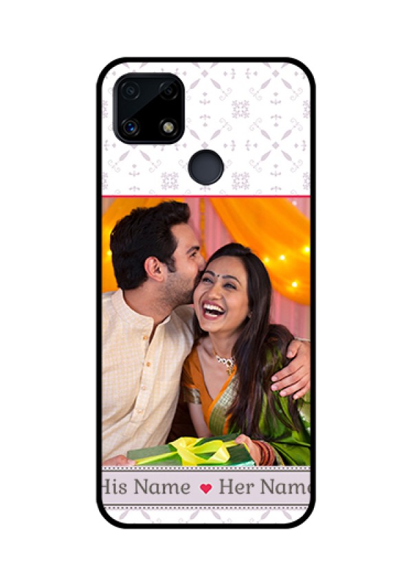 Realme Narzo 20 Custom Glass Mobile Case  - with Photo and Ethnic Design