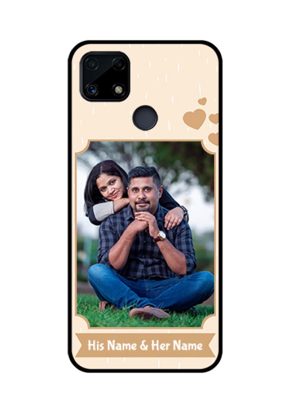 Realme Narzo 20 Custom Glass Phone Case  - with confetti love design 