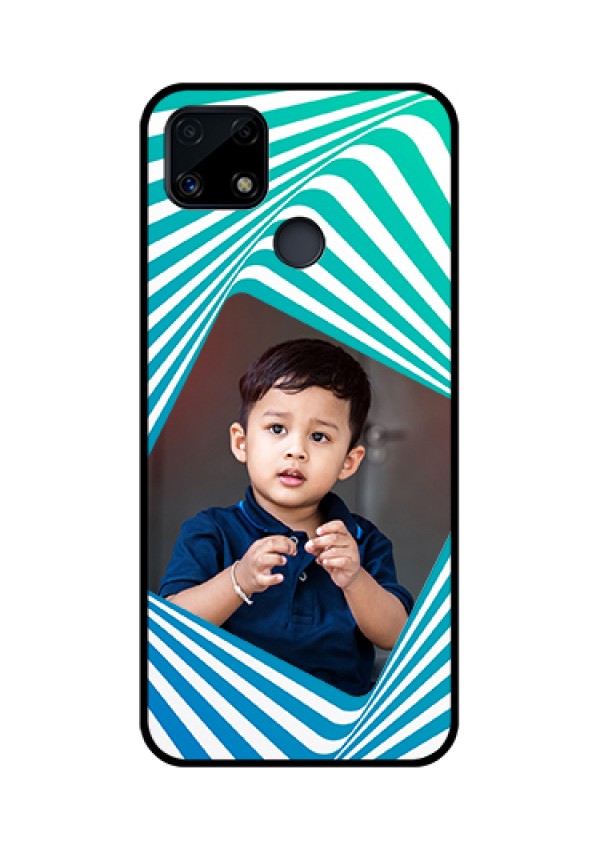 Realme Narzo 20 Personalized Glass Phone Case  - Abstract Spiral Design