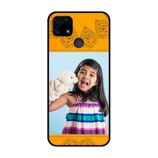 Realme Narzo 20 Personalized Glass Phone Case  - Photo Wedding Design 
