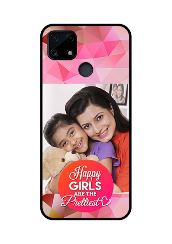Realme Narzo 20 Photo Printing on Glass Case  - Abstract Triangle Design