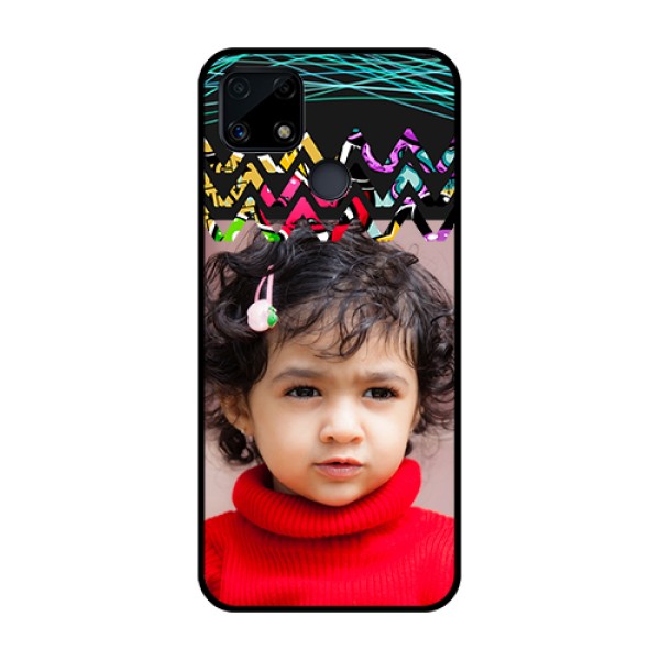Realme Narzo 20 Personalized Glass Phone Case  - Neon Abstract Design